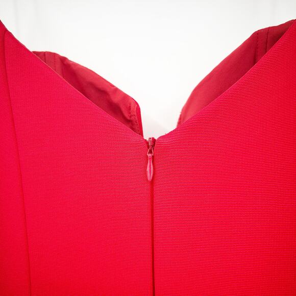 Nicholas Womens Cocktail Party Going Out‎ Flip Hem Bra Bandage Dress Size 6 Red - Picture 9 of 13